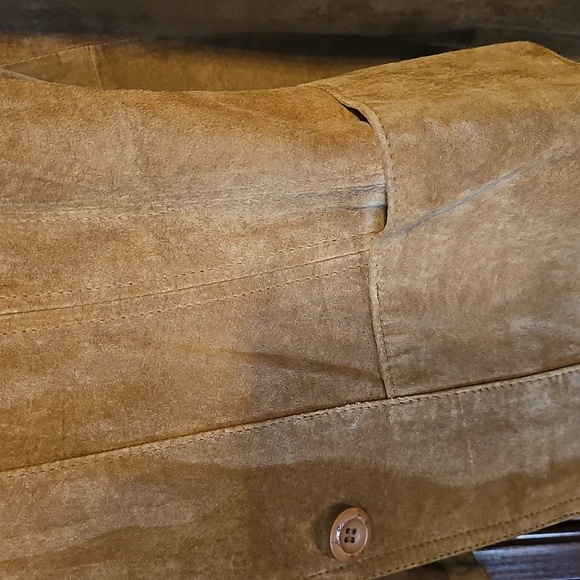 Womens Tan Suede Jacket Macys New M Unworn - Picture 4 of 6